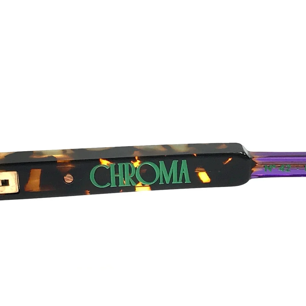 Etnia Barcelona Eyeglasses Frames CHROMA N42 PUHV Purple Havana Brown 52-19-140